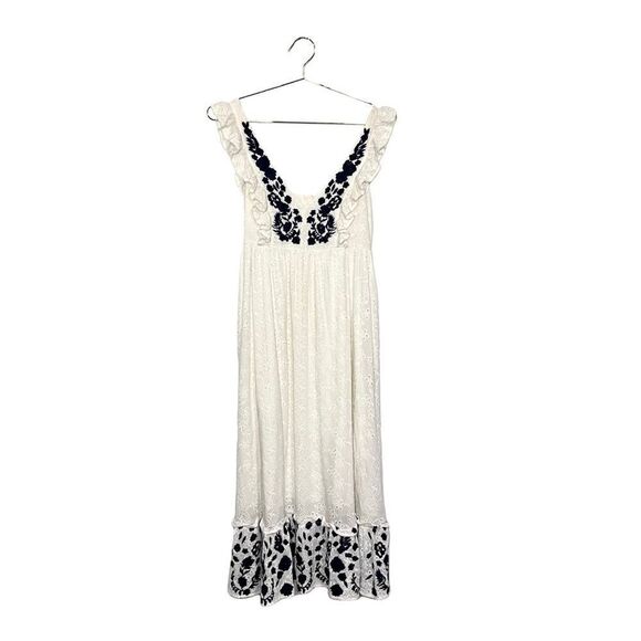 Allison New York White Eyelet Embroidered Maxi Dress- Anthropologie - Picture 1 of 16